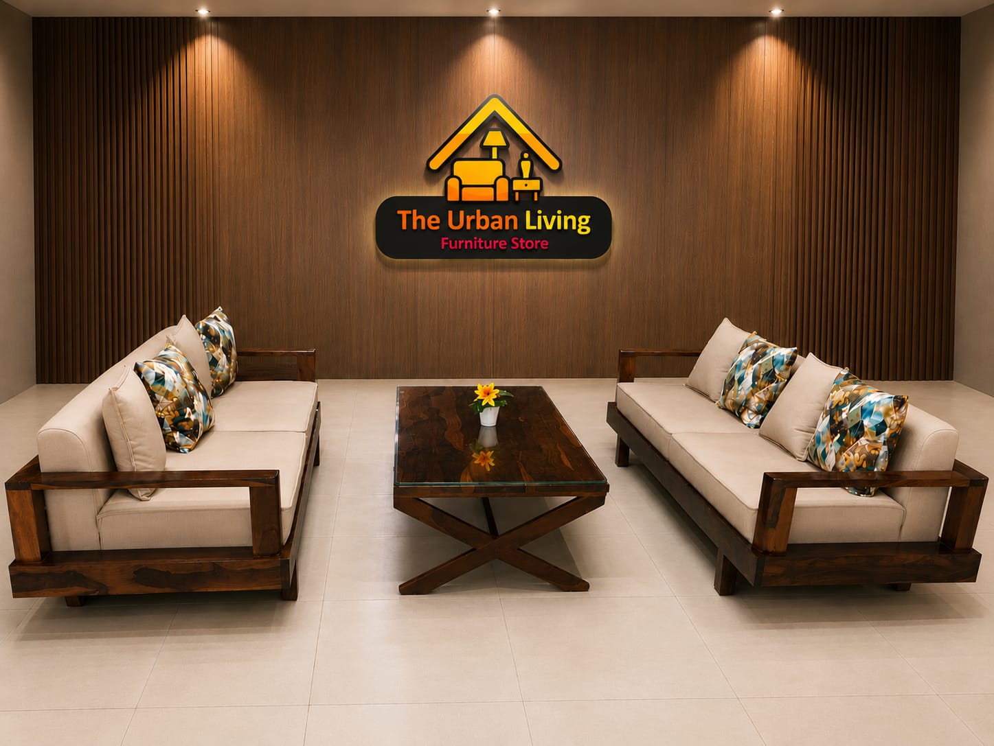 Sheesham Wooden Sofa Set