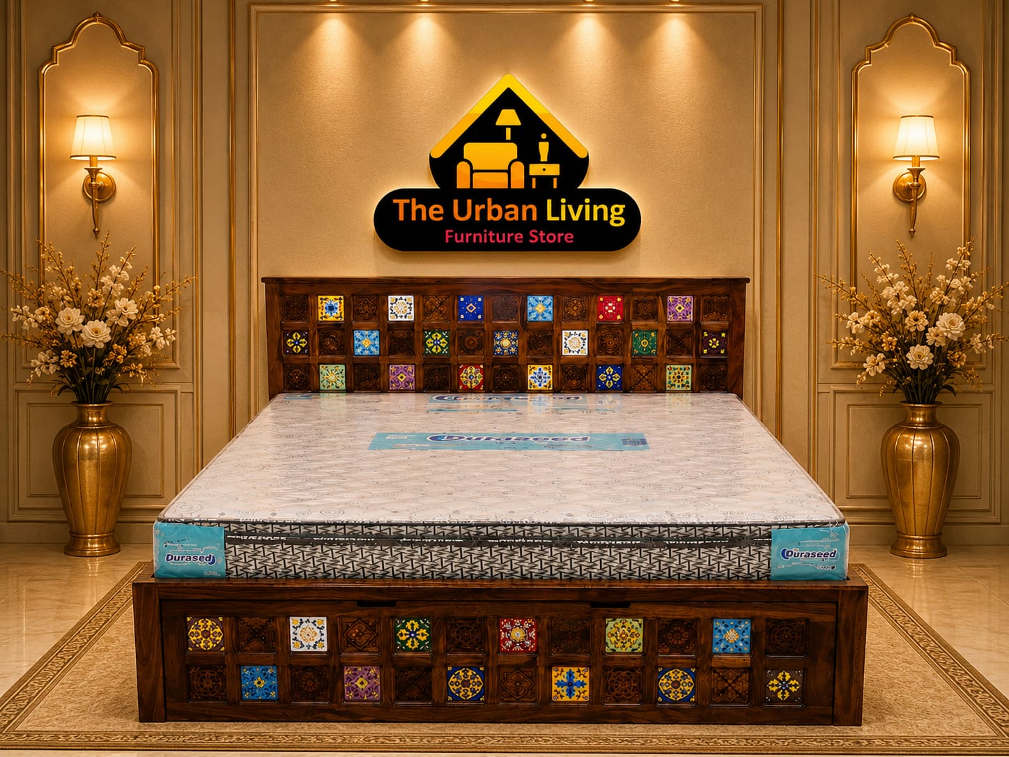 Jaipur Tile Inlay Bed